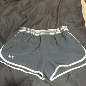 Under Armour Women's Black and Gray Athletic Shorts